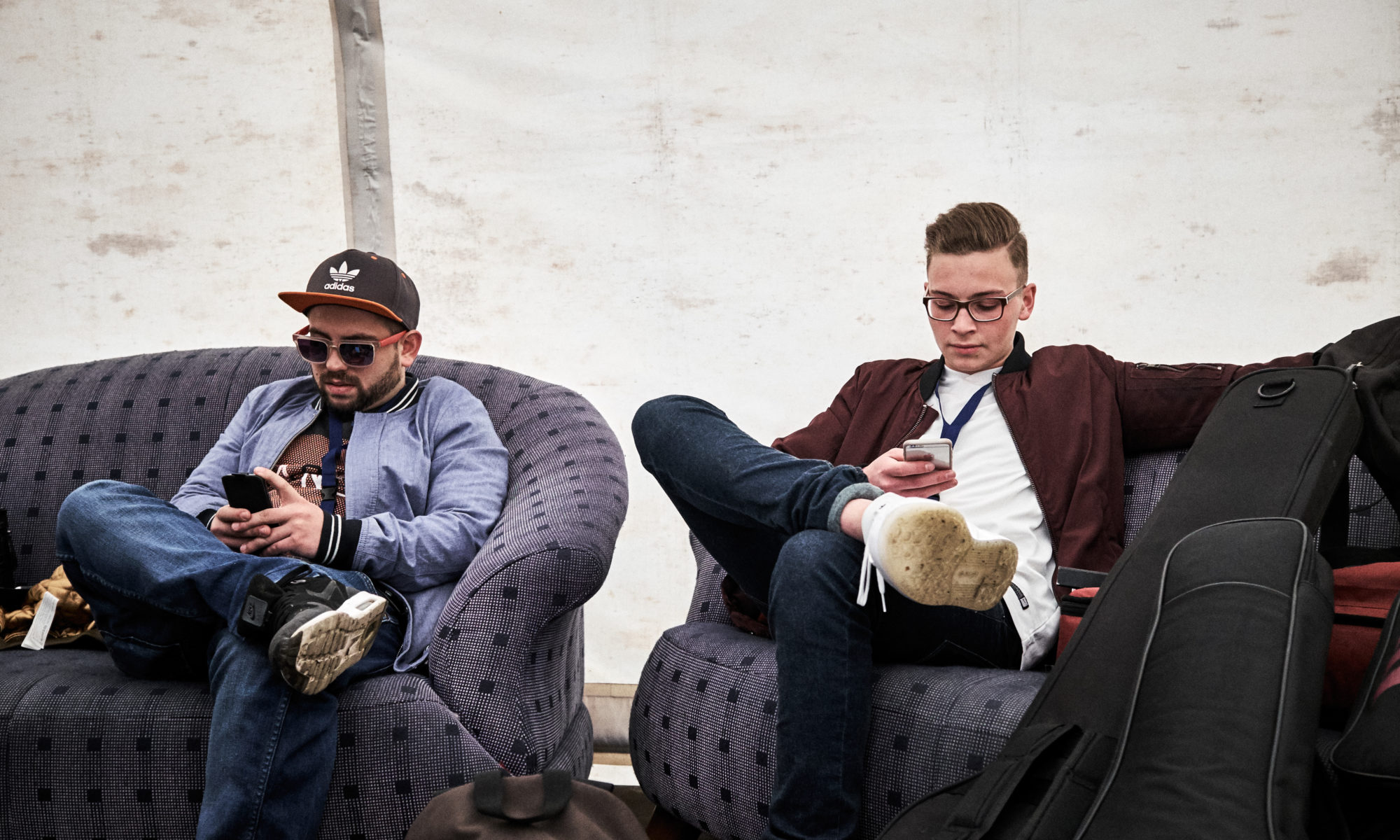 Giu Todaro und Johannes Kray Backstage im Kultur Pur Zelt